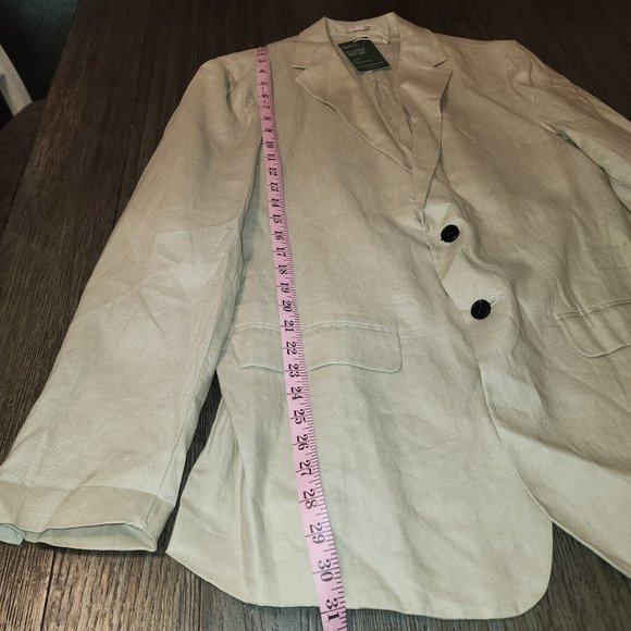 Quince Men’s 100% European Linen Blazer NWT Khaki Large - Picture 5 of 10